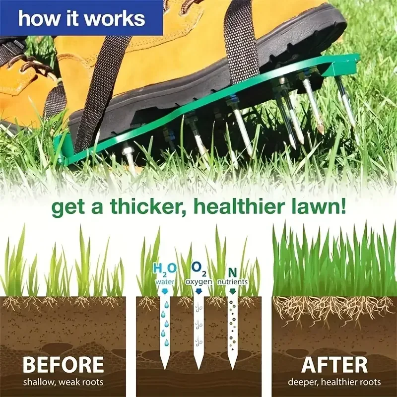 Gardening Tools For Weeds - Chaussures d'aération de jardin à pointes,