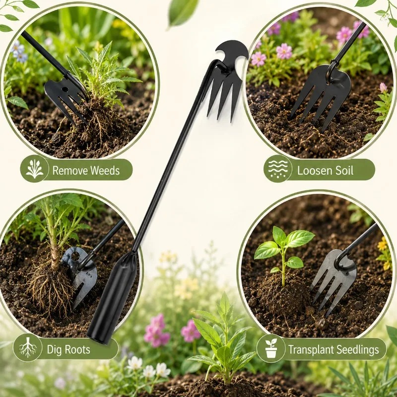 Râteau de jardin manuel 2-en-1 - Gardening Tools For Weeds avis et prix