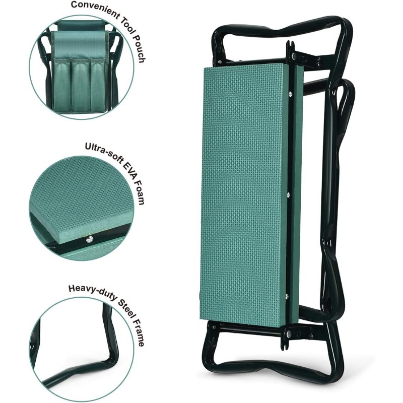 Tabouret de jardin pliant 2-en - Gardening Tools Kit For Sale avis et prix