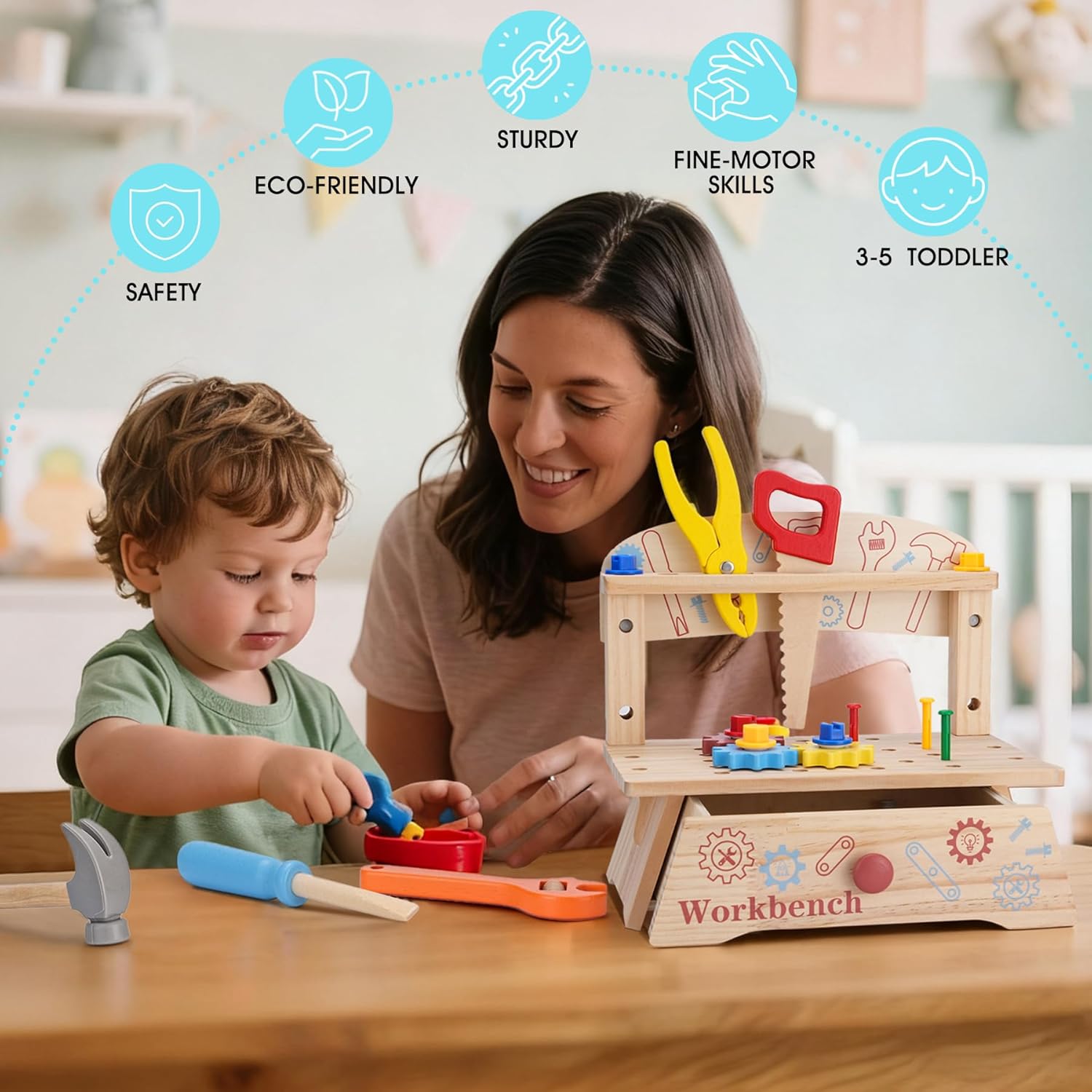 Banc à outils en bois pour enf - Gardening Tools For Toddlers avis et prix